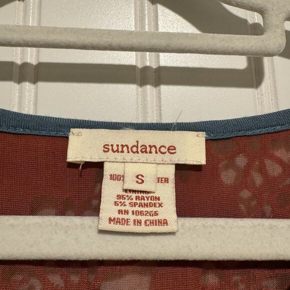 Sundance Abbie Velvet Floral Burnout Blouse Size Small - Picture 6 of 8